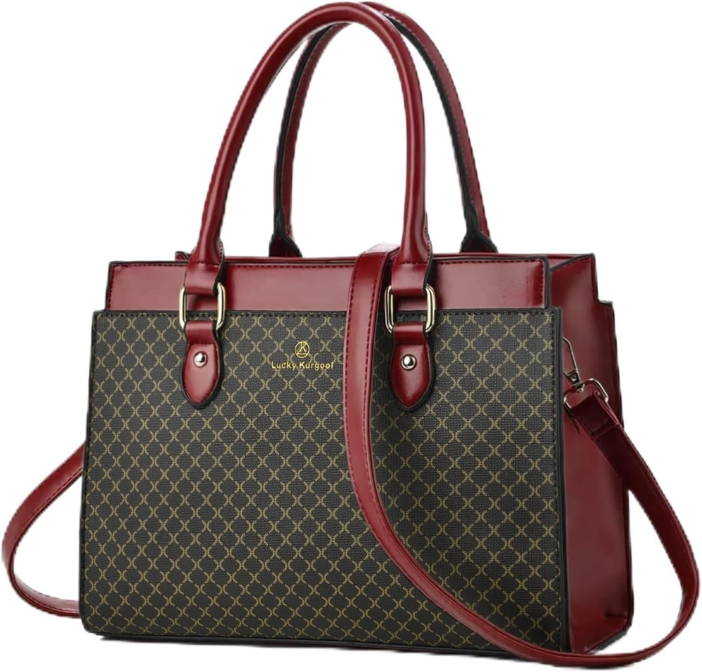 KURGOOL Bolsos de mano para mujer, bolso de mano de cuero de moda d...