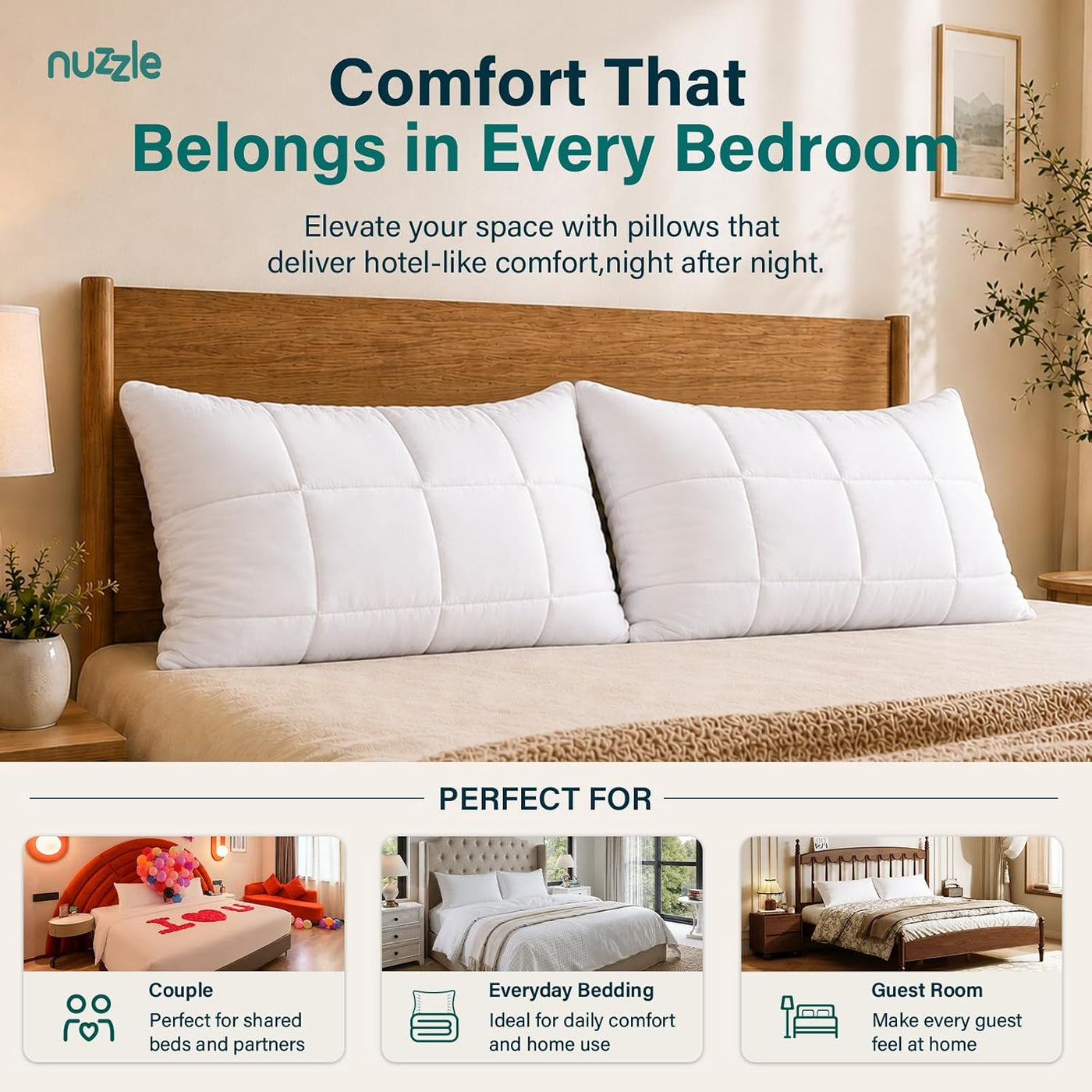 Nuzzle - Almohada de enfriamiento ajustable para dormir de lado, al...