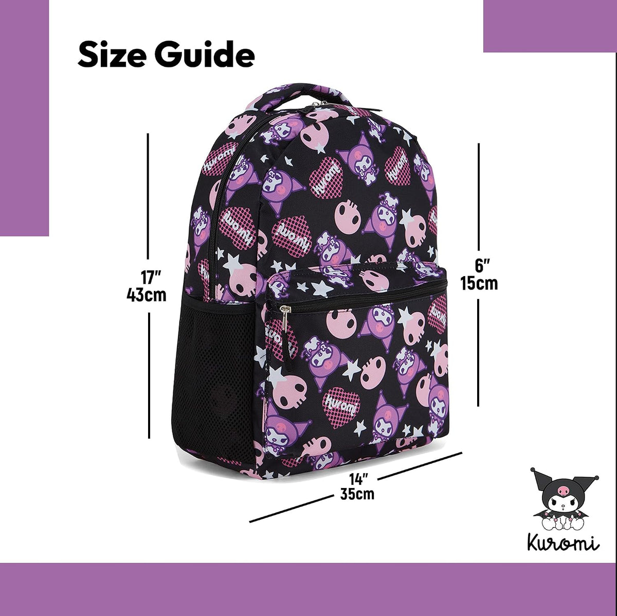 Mochila escolar completa Hello Kitty - My Melody, Kuromi, Keroppi,...
