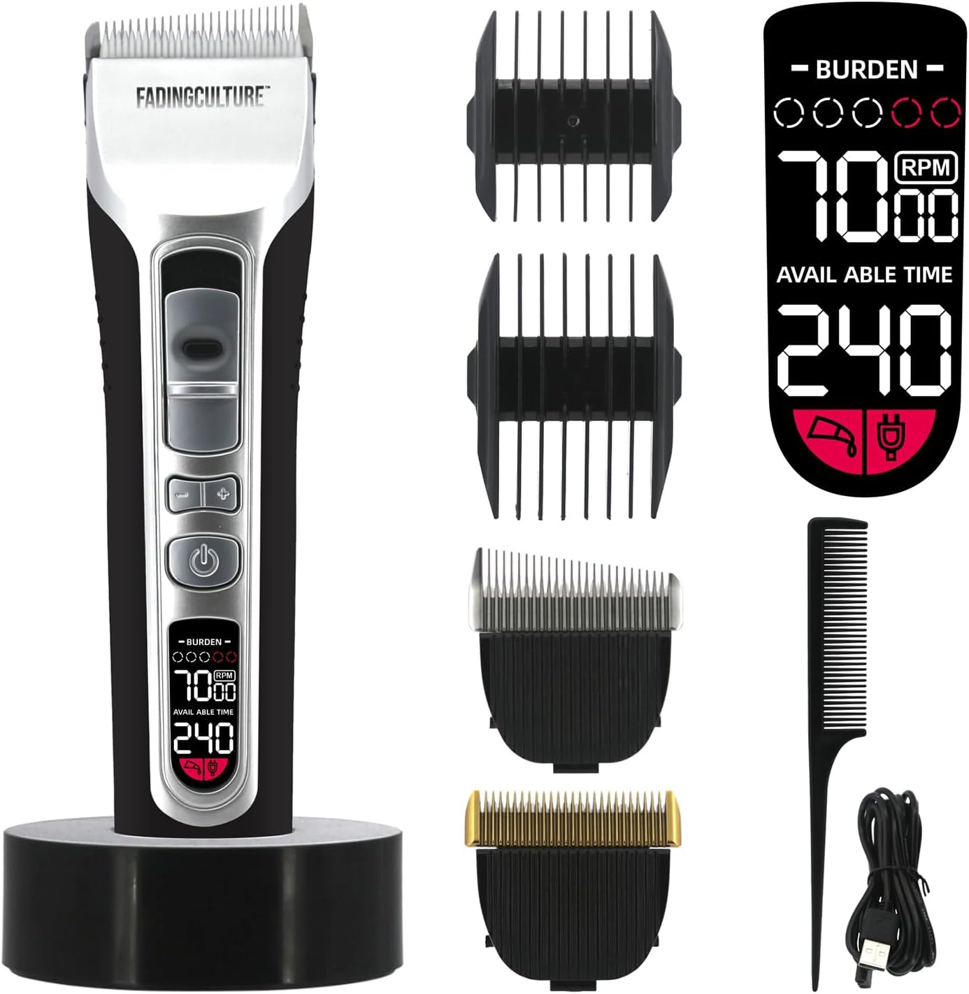 The Fadify 2.0 - Cortadora de pelo inalámbrica para hombres, cortap...