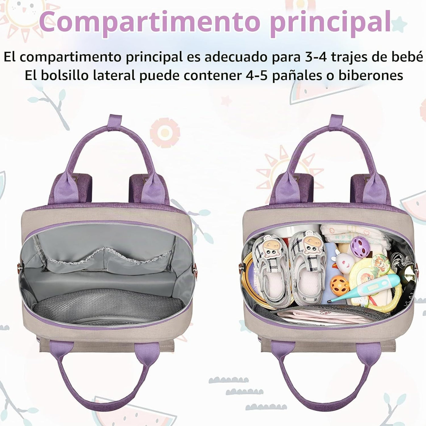 Mochila para pañales, bolsas de bebé unisex grandes para niños y ni...