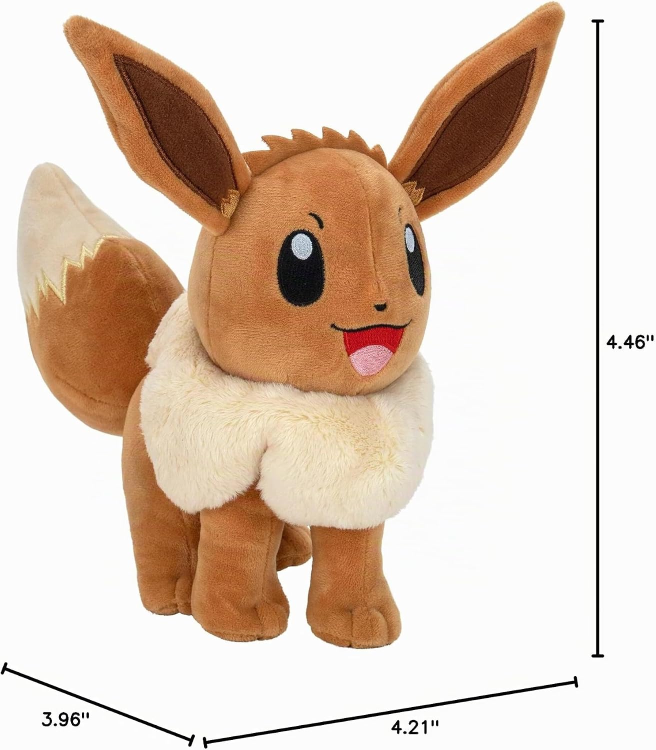 Pokémon Peluche Eevee de 8 pulgadas, detalles auténticos, juguetes...
