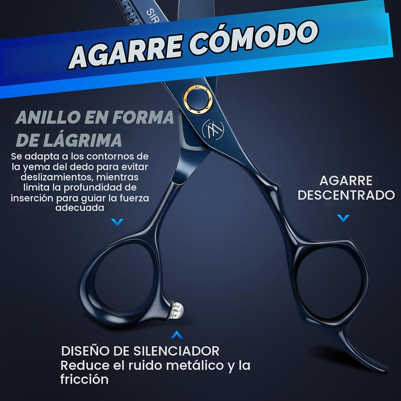 Sirabe Tijeras de corte de cabello, kit profesional de corte de cab...