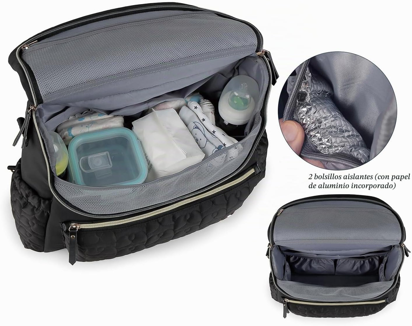 Mochila Lmbabter para pañales, convertible, bandolera, mochila de v...