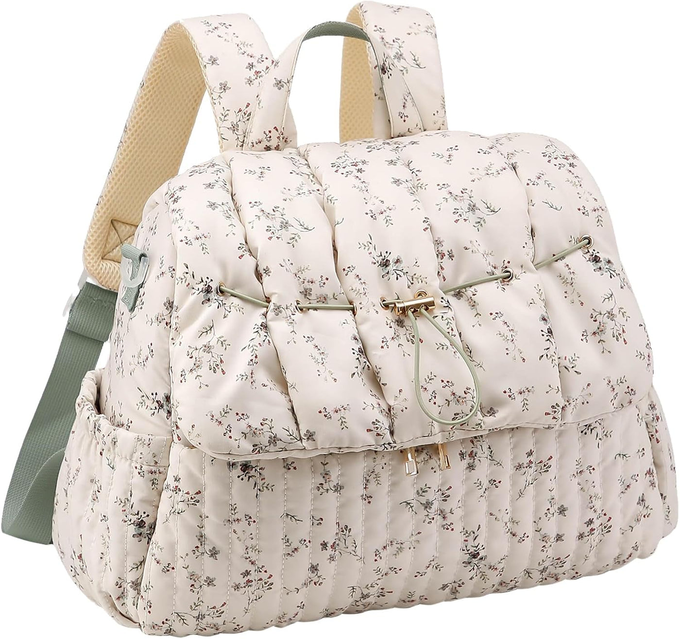 ANKICK Mochila acolchada para pañales con correas para cochecito, b...