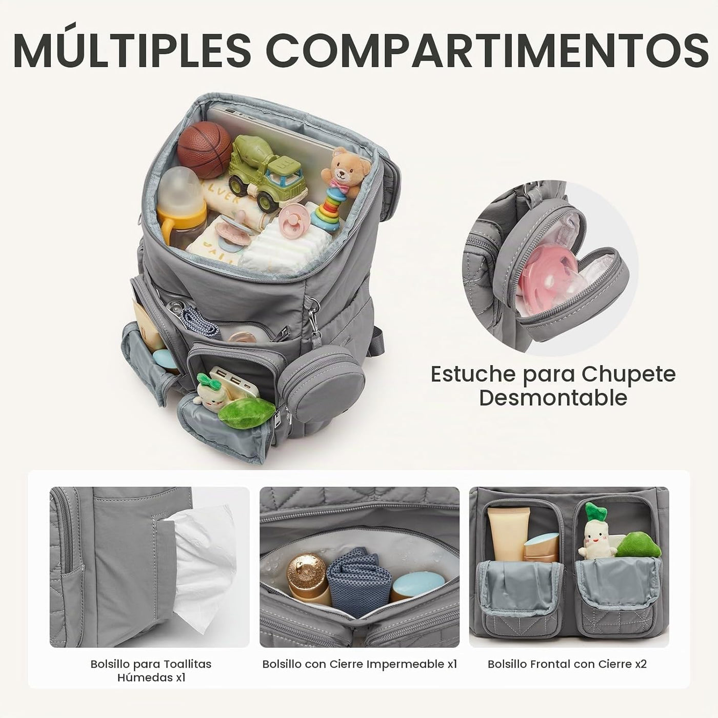 G4Free Mochila para pañales para mamás papás y mamás, bolsa de viaj...