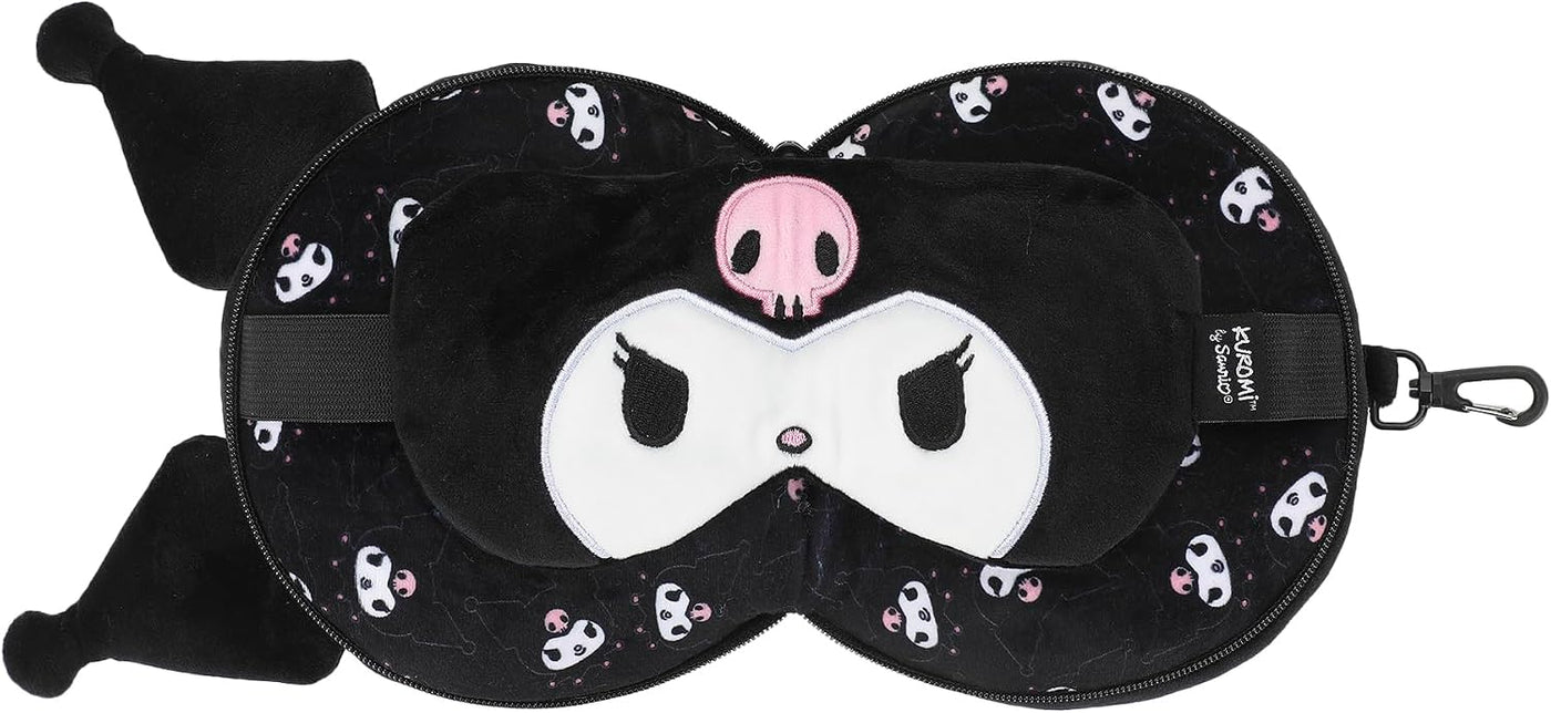 Bioworld Kuromi - Almohada cervical convertible con máscara de ojos...