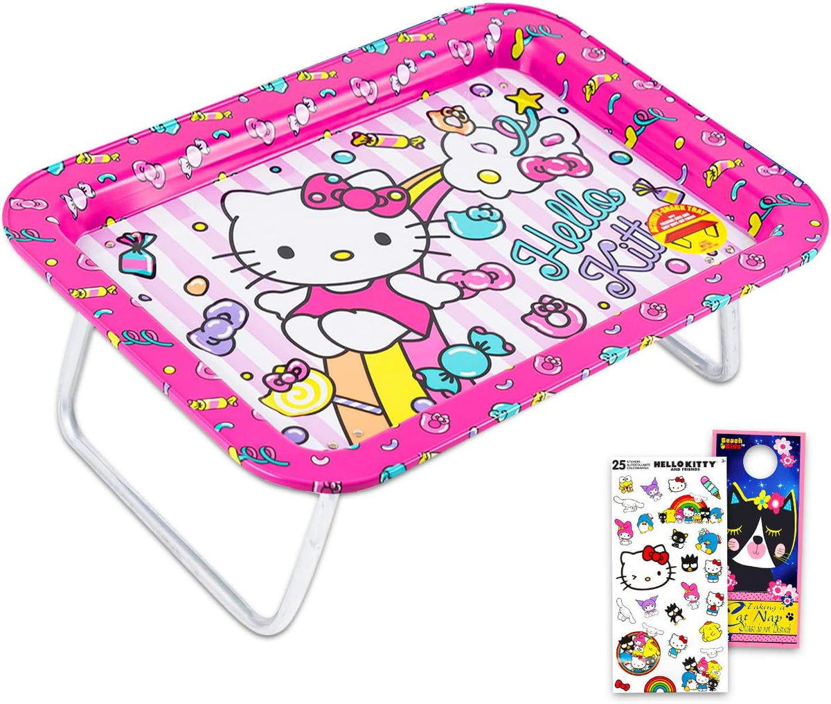 Hello Kitty Escritorio de regazo, paquete con bandeja rectangular d...