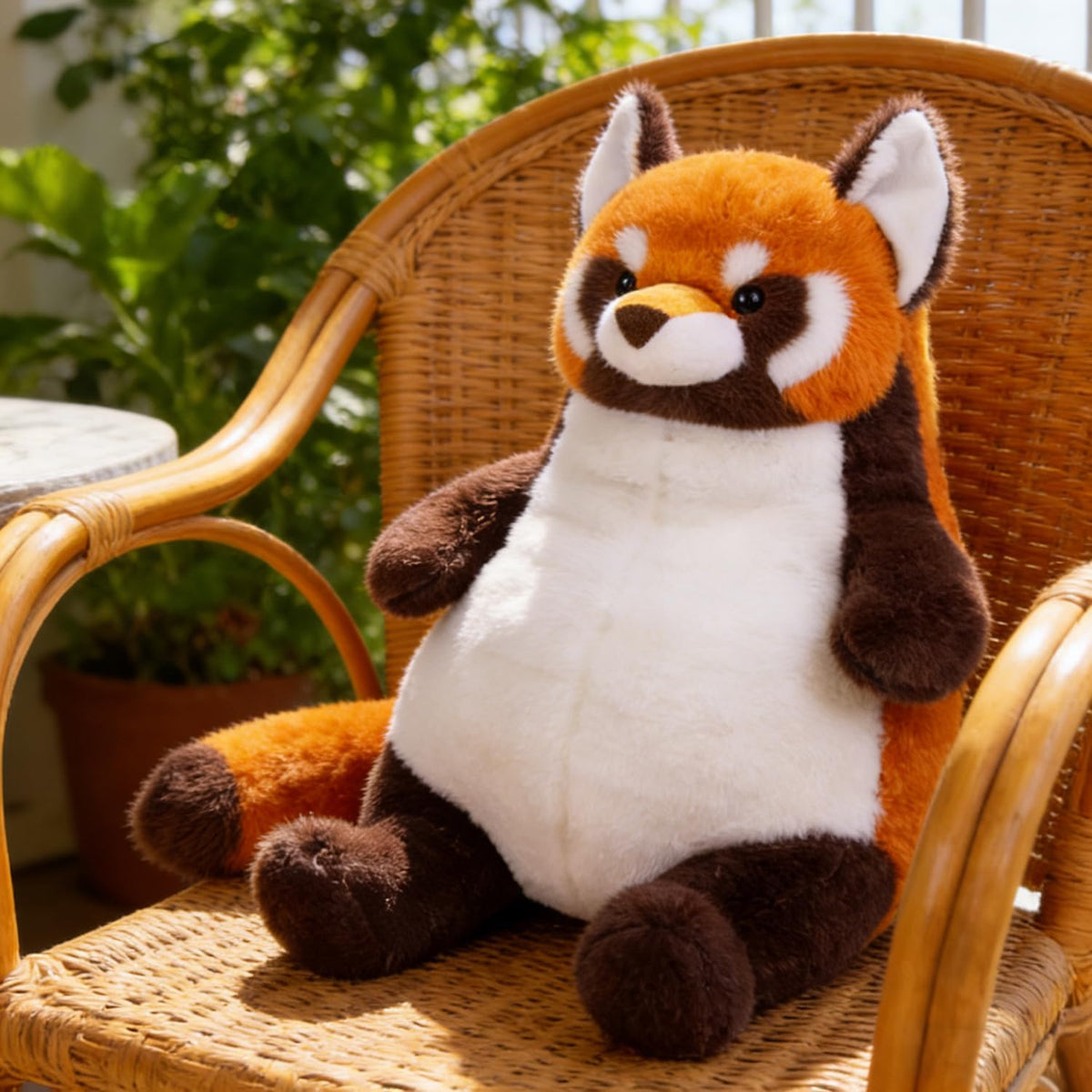 ARELUX Almohada de peluche gigante de 22 pulgadas de panda rojo gra...