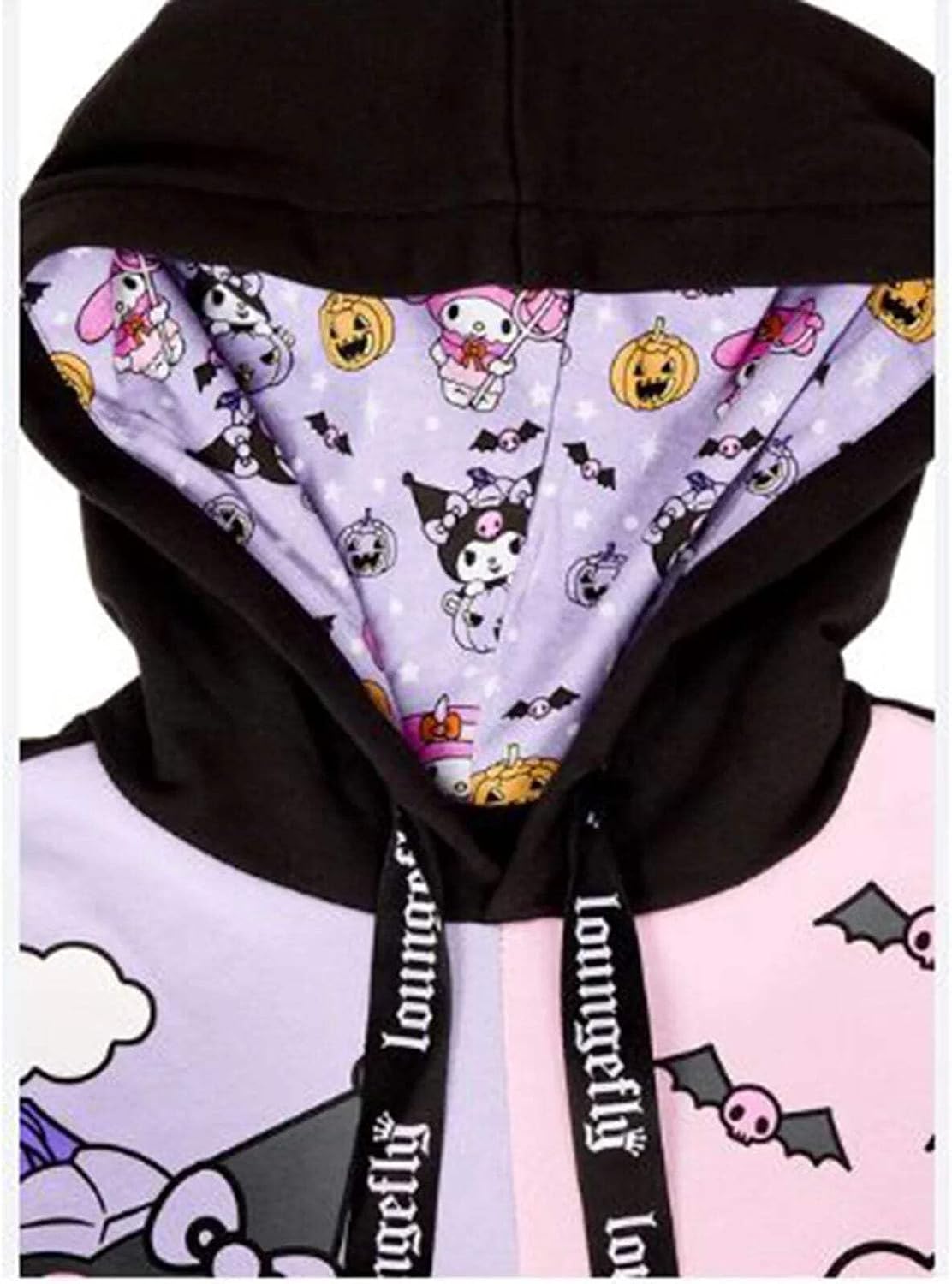 Loungefly SUDADERA CON CAPUCHA LF SANRIO KUROMI Y MY MELODI HALLOWEEN