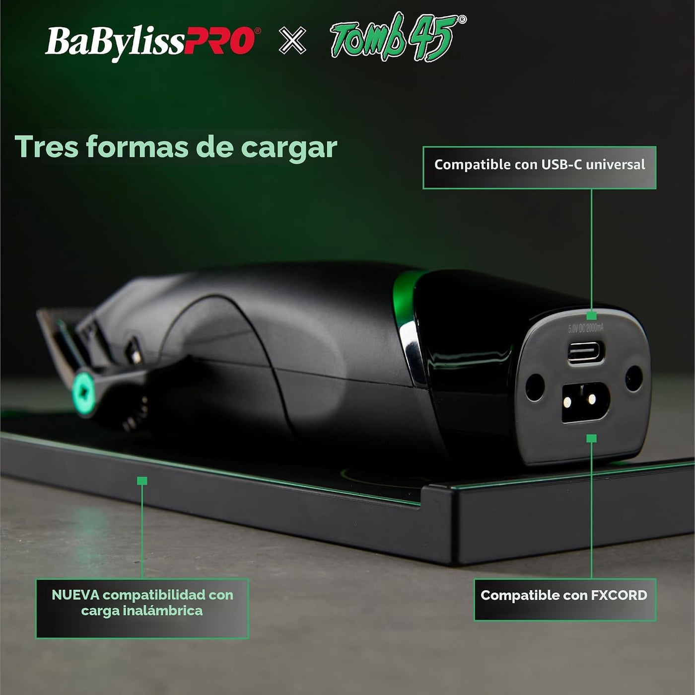 Cortapelos con carga inalámbrica BaBylissPRO x Tomb45