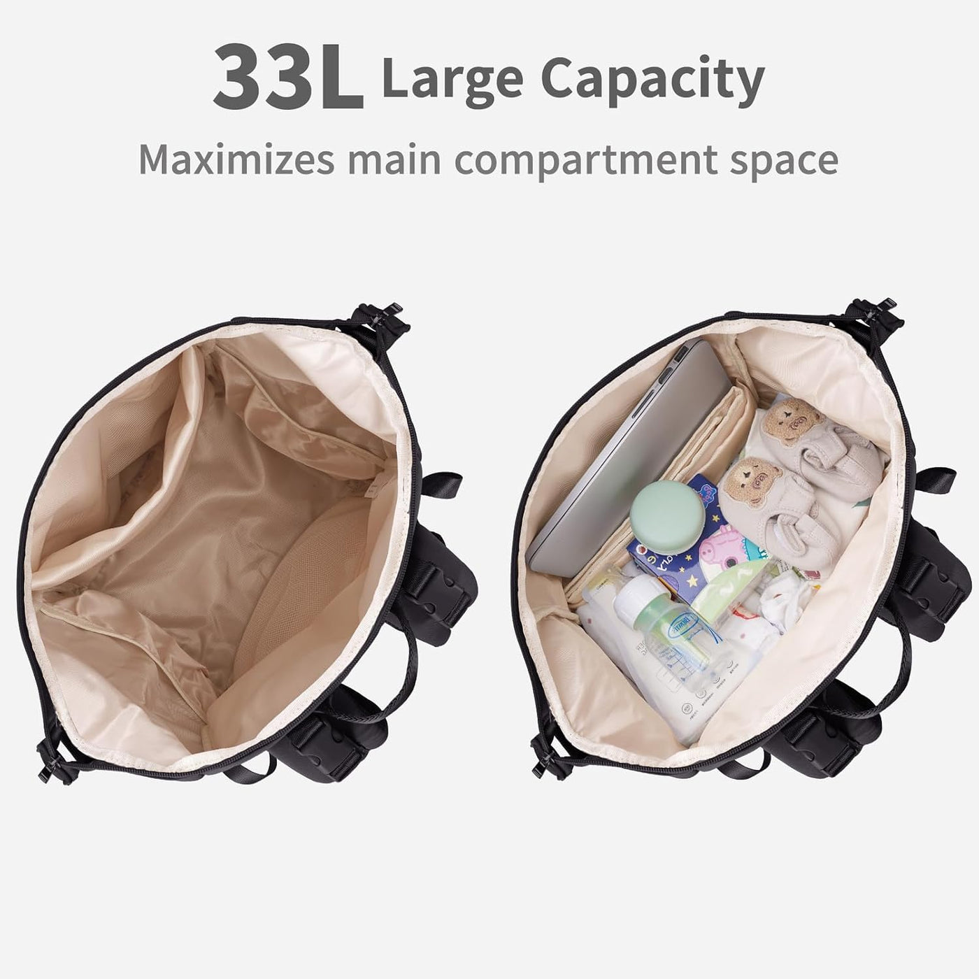 CEI-CEI Mochila de neopreno para pañales con cambiador, bolsas de m...
