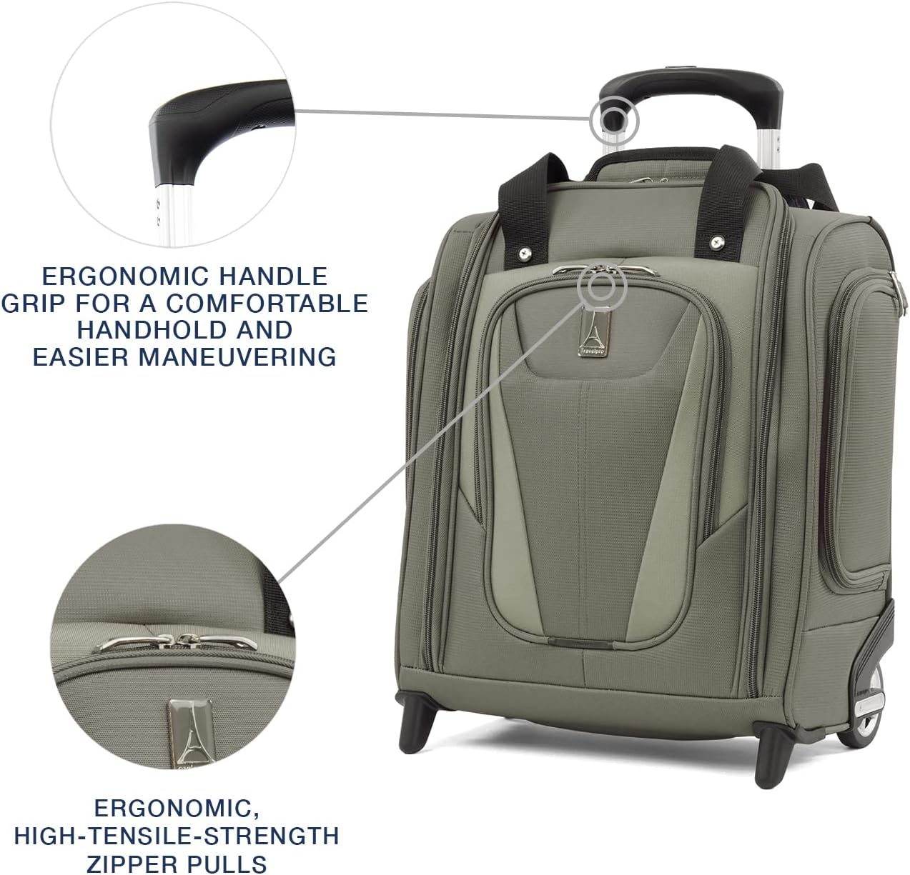 Maleta de viaje compacta con 5 ruedas de Travelpro Maxlite, Verde p...