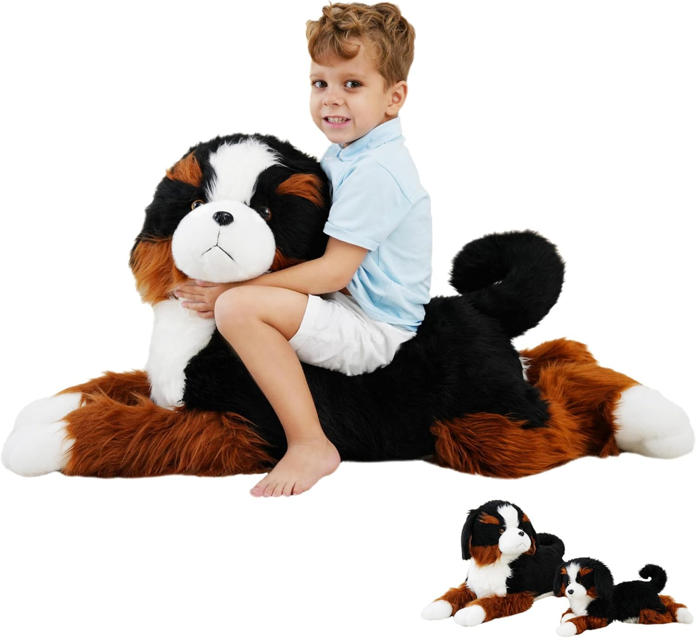AmyToo Animales de peluche para perros gigantes, peluche suave y gr...