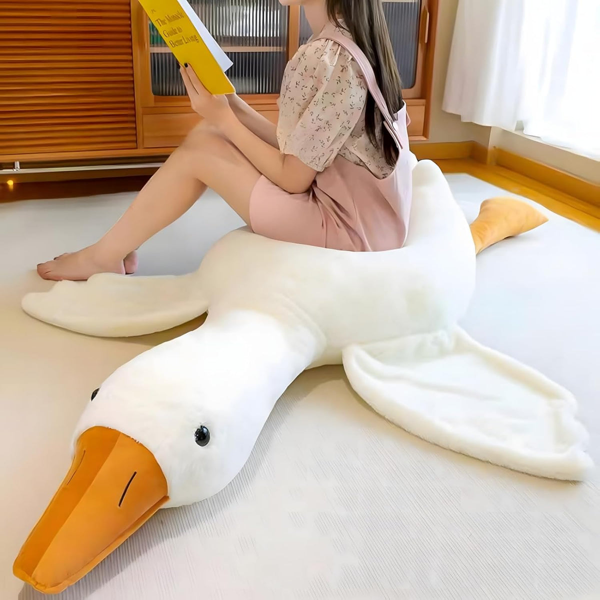 Ryttir Peluche gigante de ganso \u2013 Almohada de ganso extra suav...