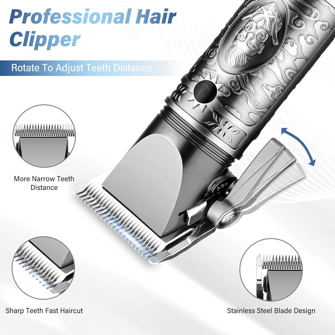 GSKY Cortadora de pelo profesional, recortadora de barba y kit de a...
