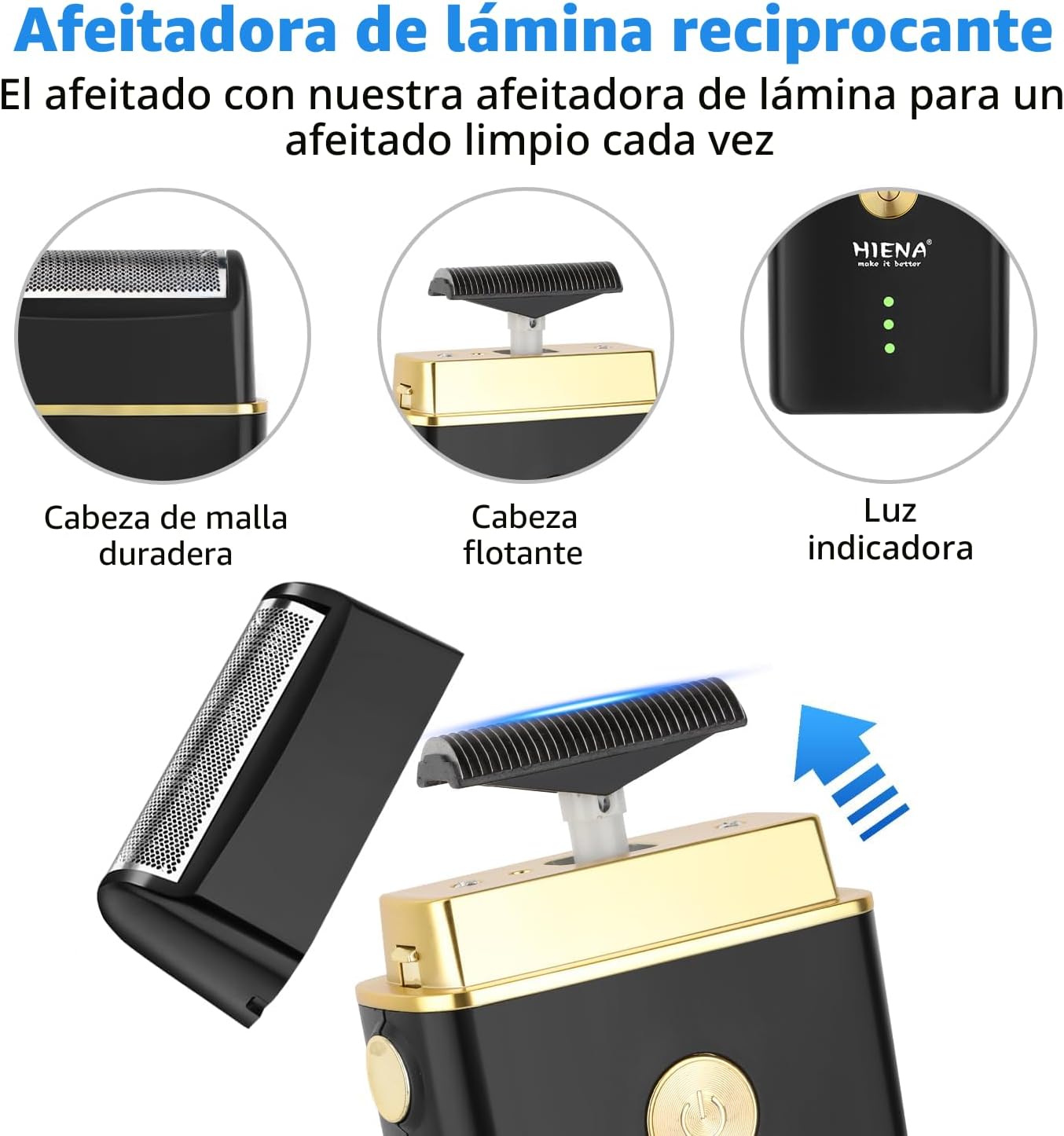 HIENA PRO Cortapelo Profesional para Hombres, Cortapelo Inalámbrico...