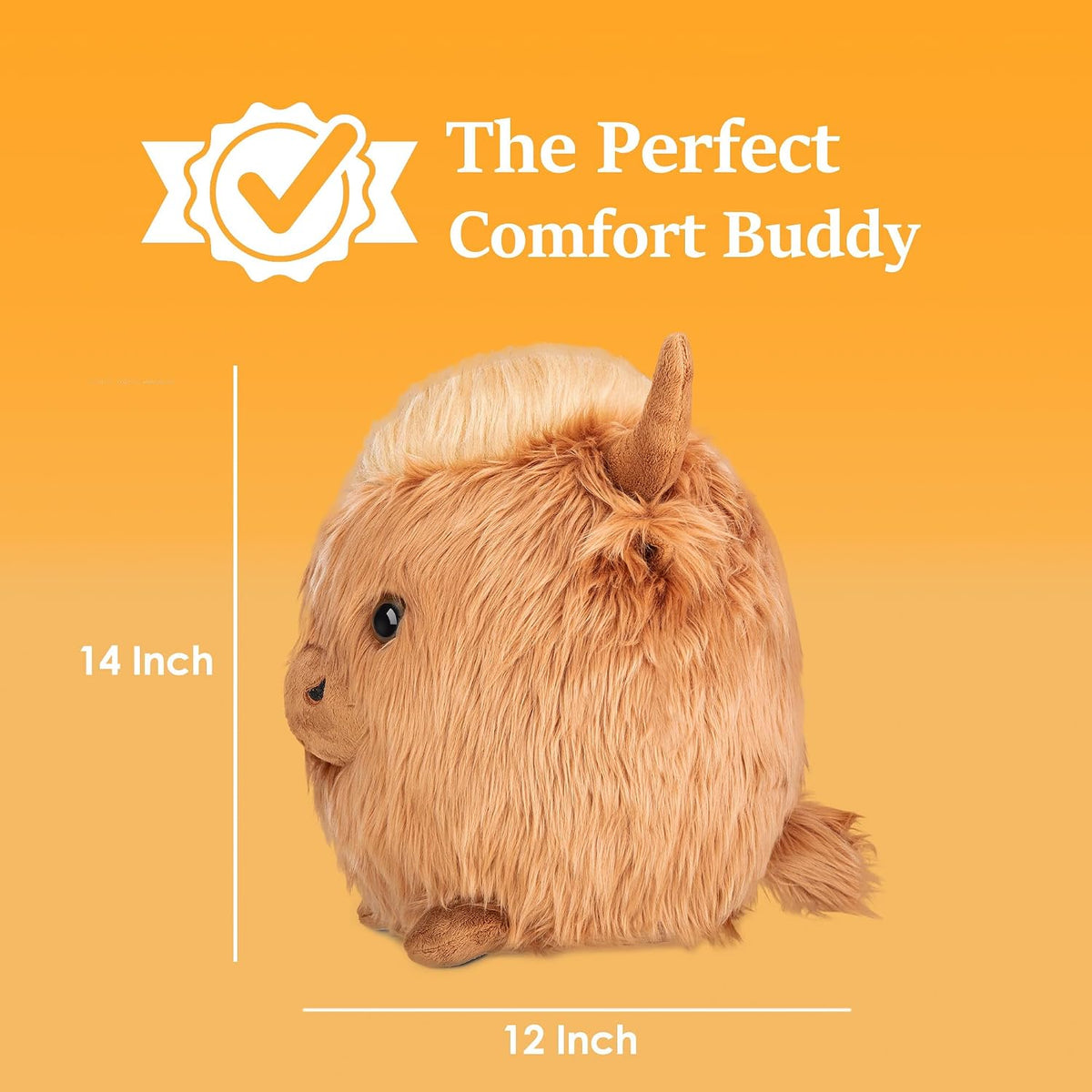 Highland Cow - Animal de peluche, 14 pulgadas, linda muñeca redonda...