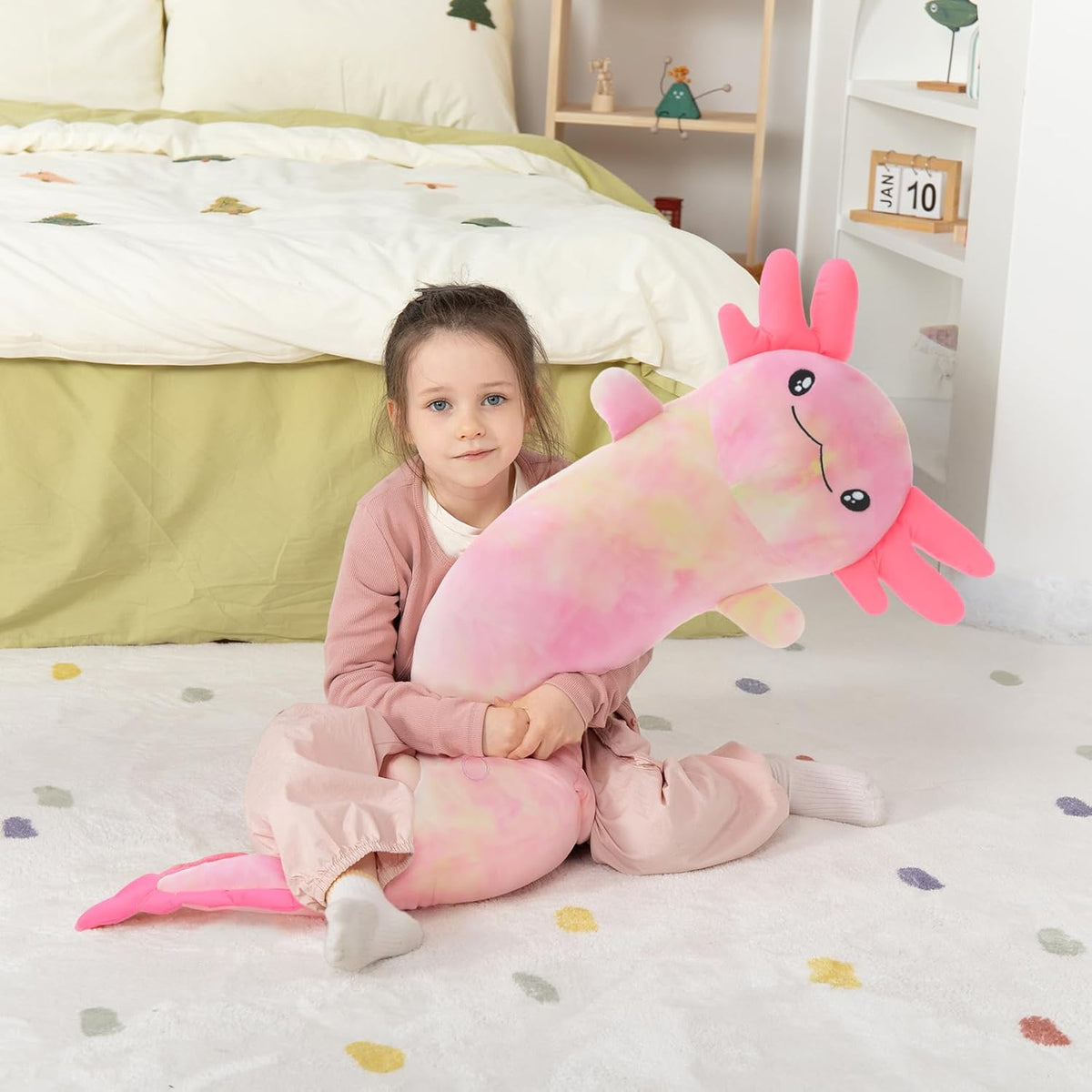 MaoGoLan Almohada de felpa de ajolote gigante, juguete de peluche d...
