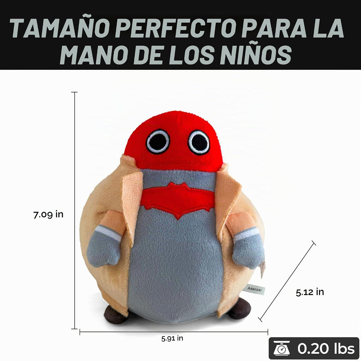 Adenzai Peluche de Jason Todd de felpa estilo héroe gordito, juguet...