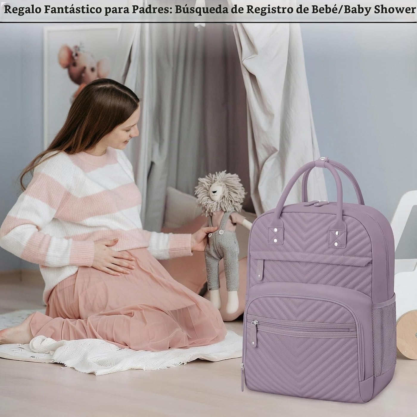 Tenot Bolsa de pañales para mujer, de gran capacidad, bolsa de bebé...