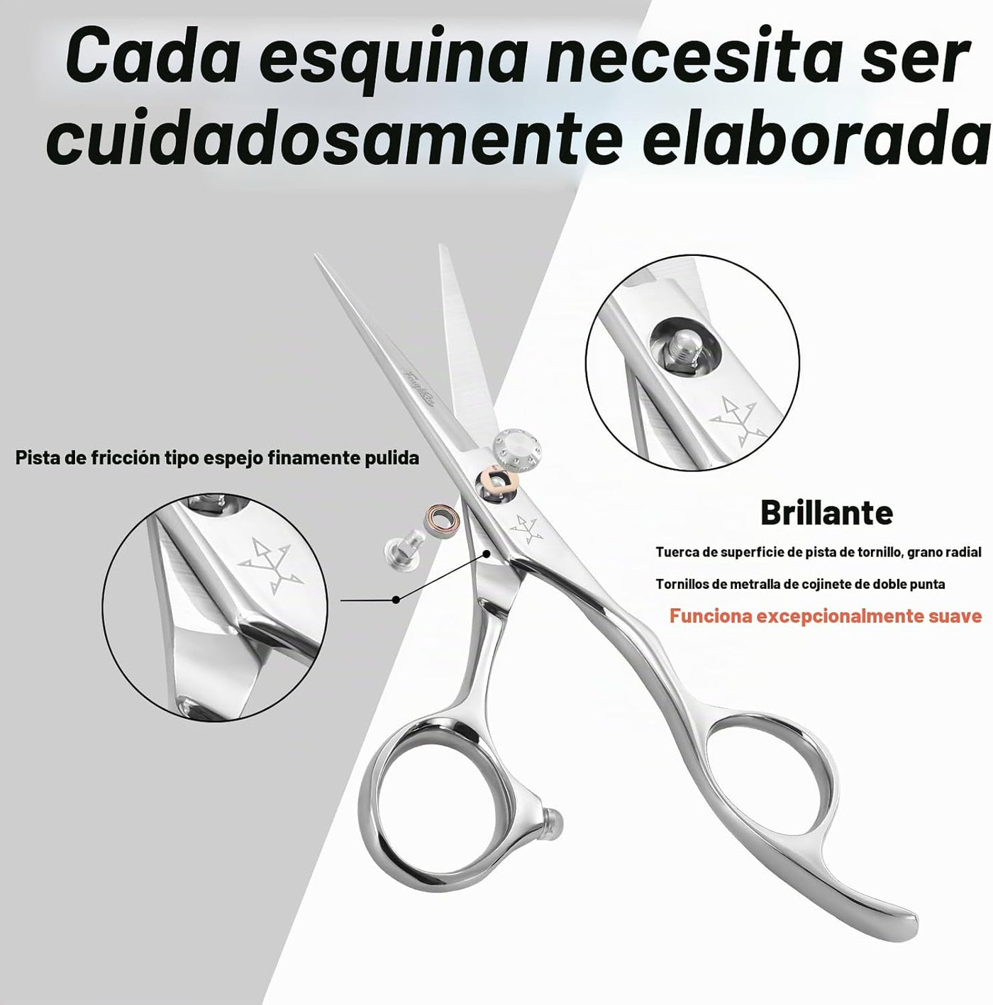 Tijeras de corte de pelo de peluquero extremadamente afiladas profe...