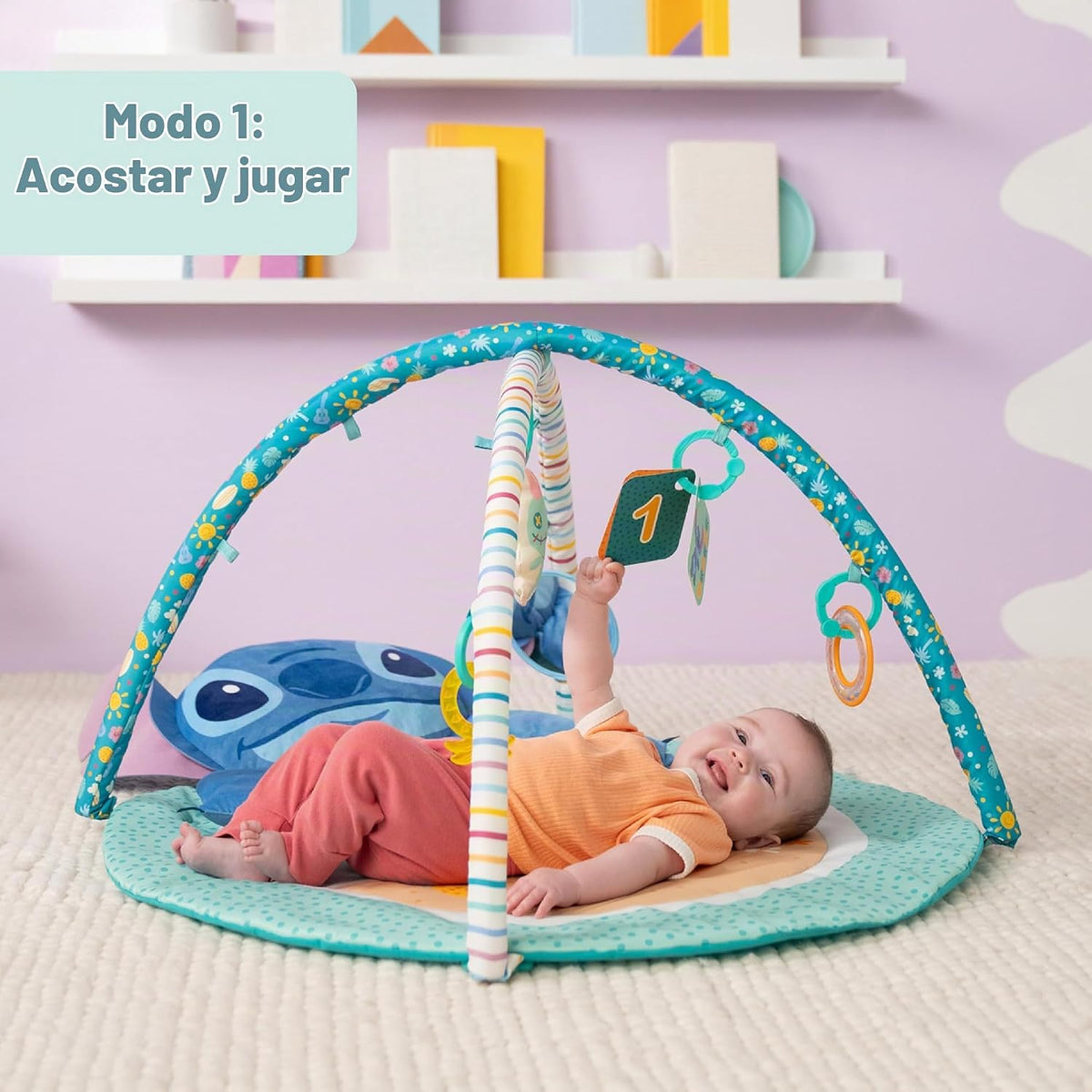 Bright Starts Disney Baby Stitch Party in Paradise Play Gym & M...