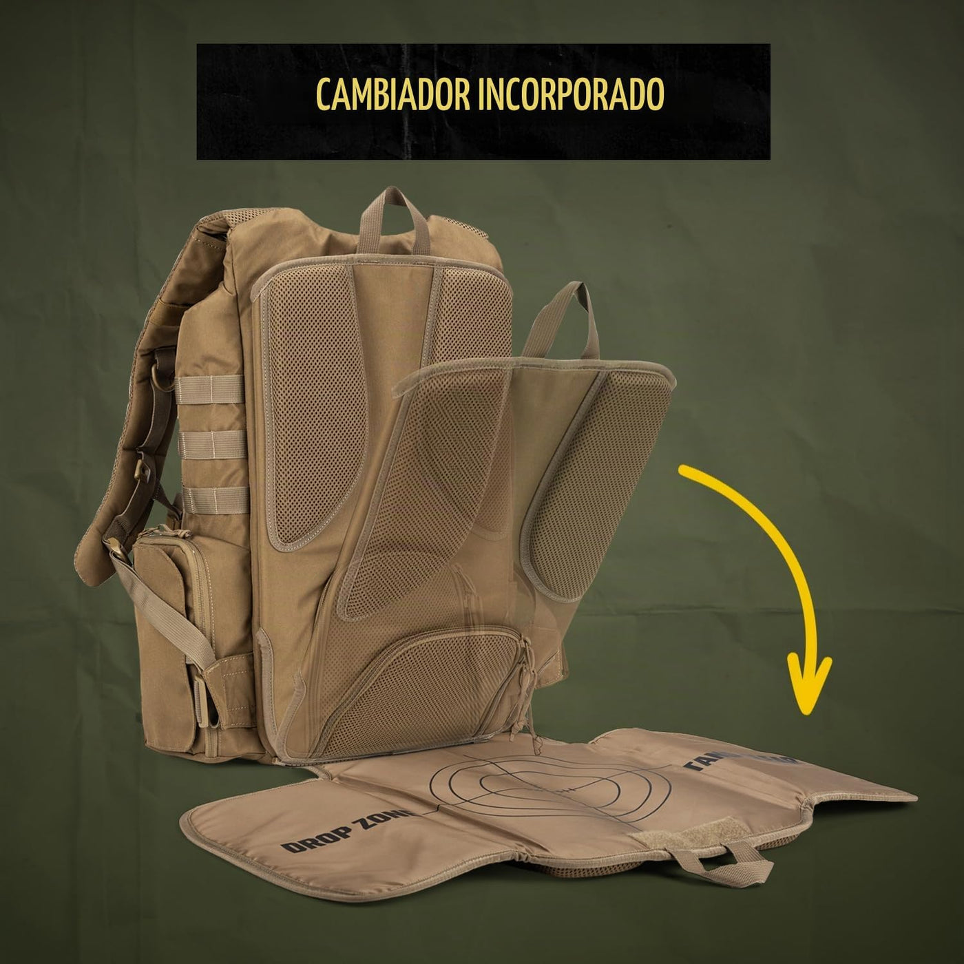 Tactical Baby Gear Daypack Mochila Táctica de Pañales para Papás -...