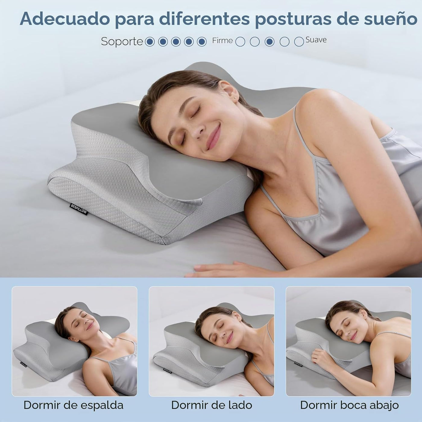 Almohada cervical para aliviar el dolor de cuello, almohada cervica...