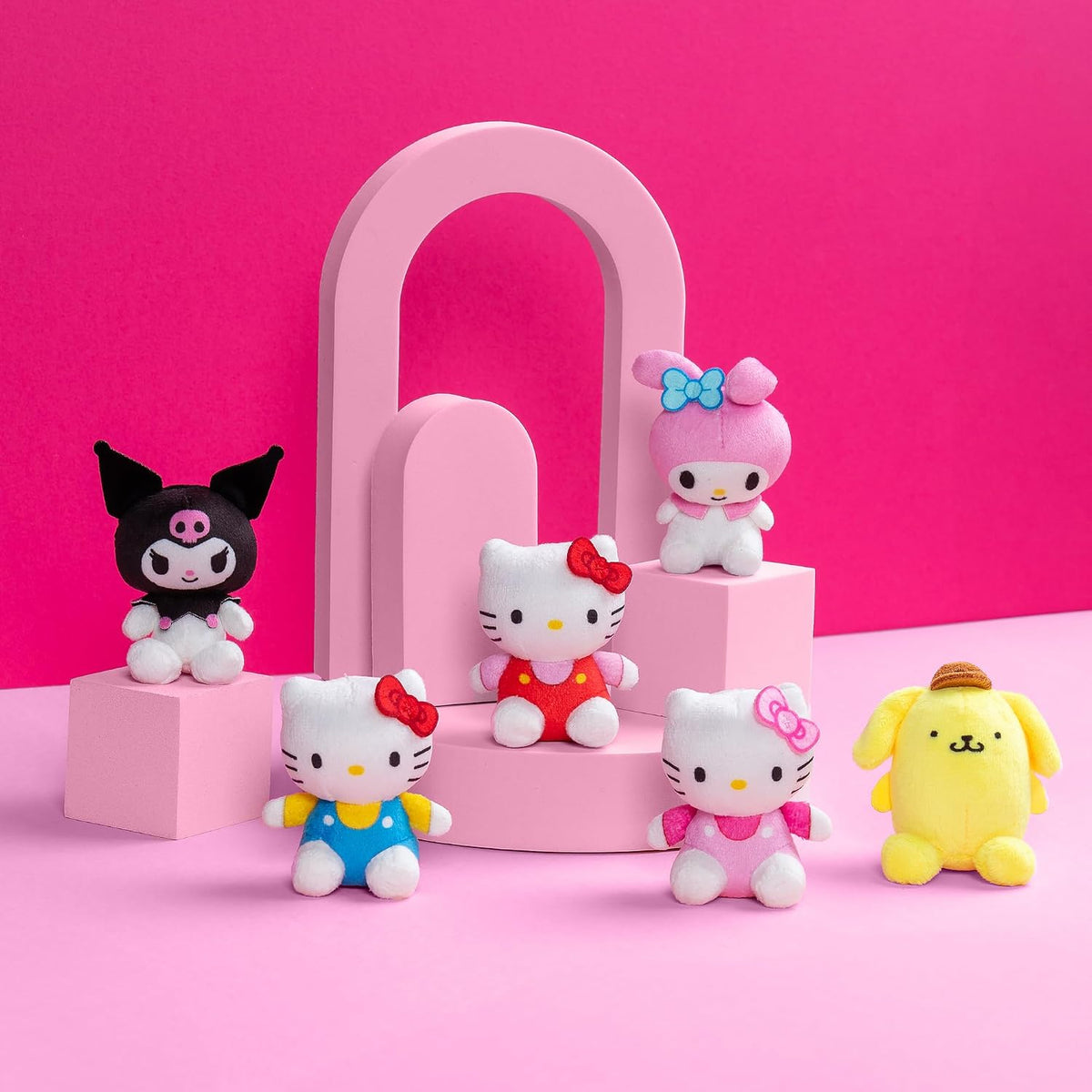 Micro Teenies Hello Kitty y amigos, paquete de 6 - Figura de peluch...