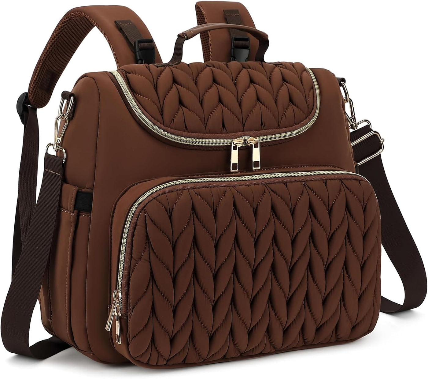 Bevkois Mochila pequeña para pañales acolchada, mini bolsa cruzada...