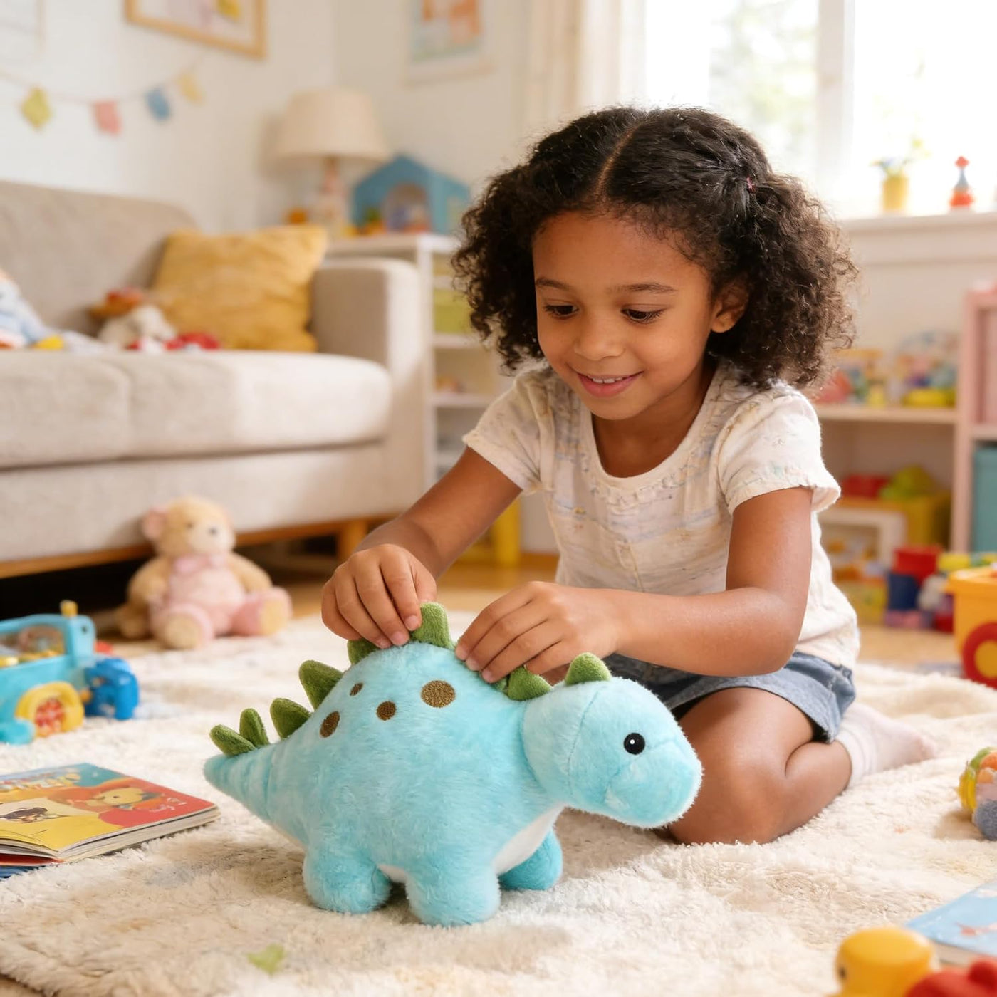 BenBen Animal de peluche de dinosaurio, juguetes de peluche de dino...