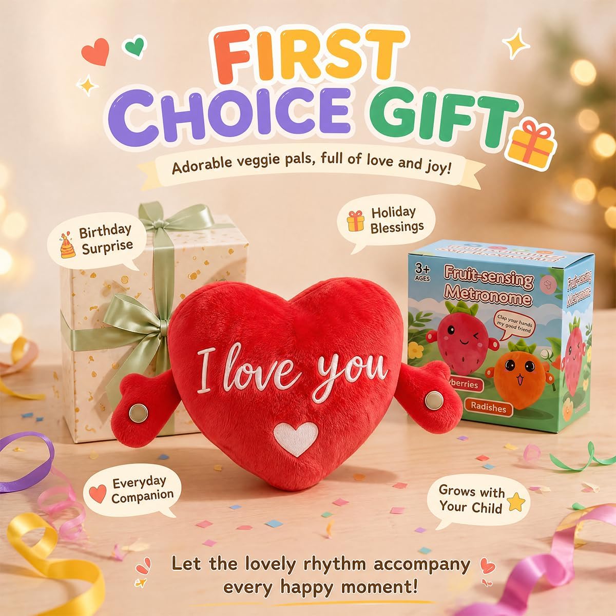 EASYFORALL Juguetes sensoriales musicales Juguete de peluche musica...