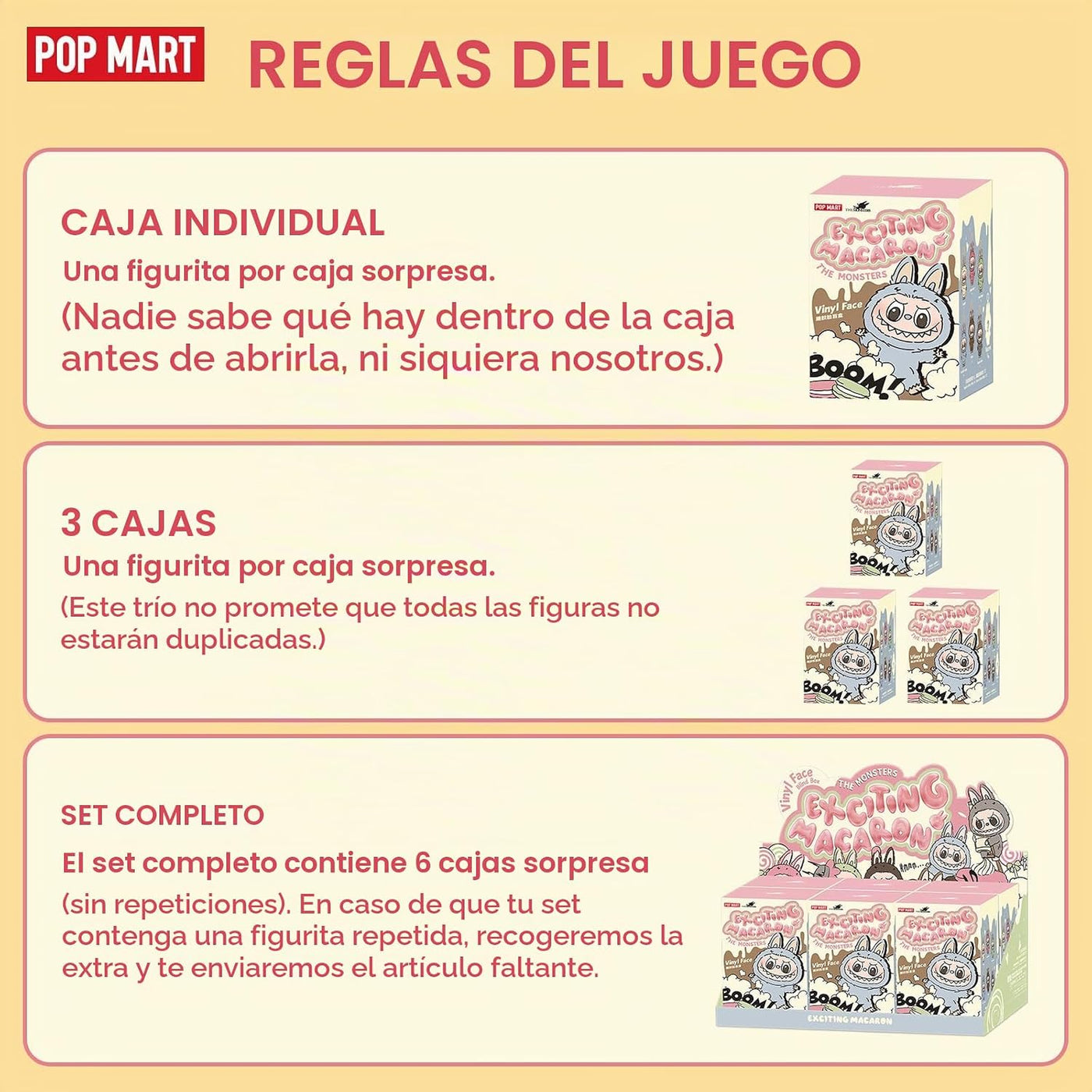 POP MART Los Monstruos - Cajas Ciegas de Macarons Sabrosos de Vinil...