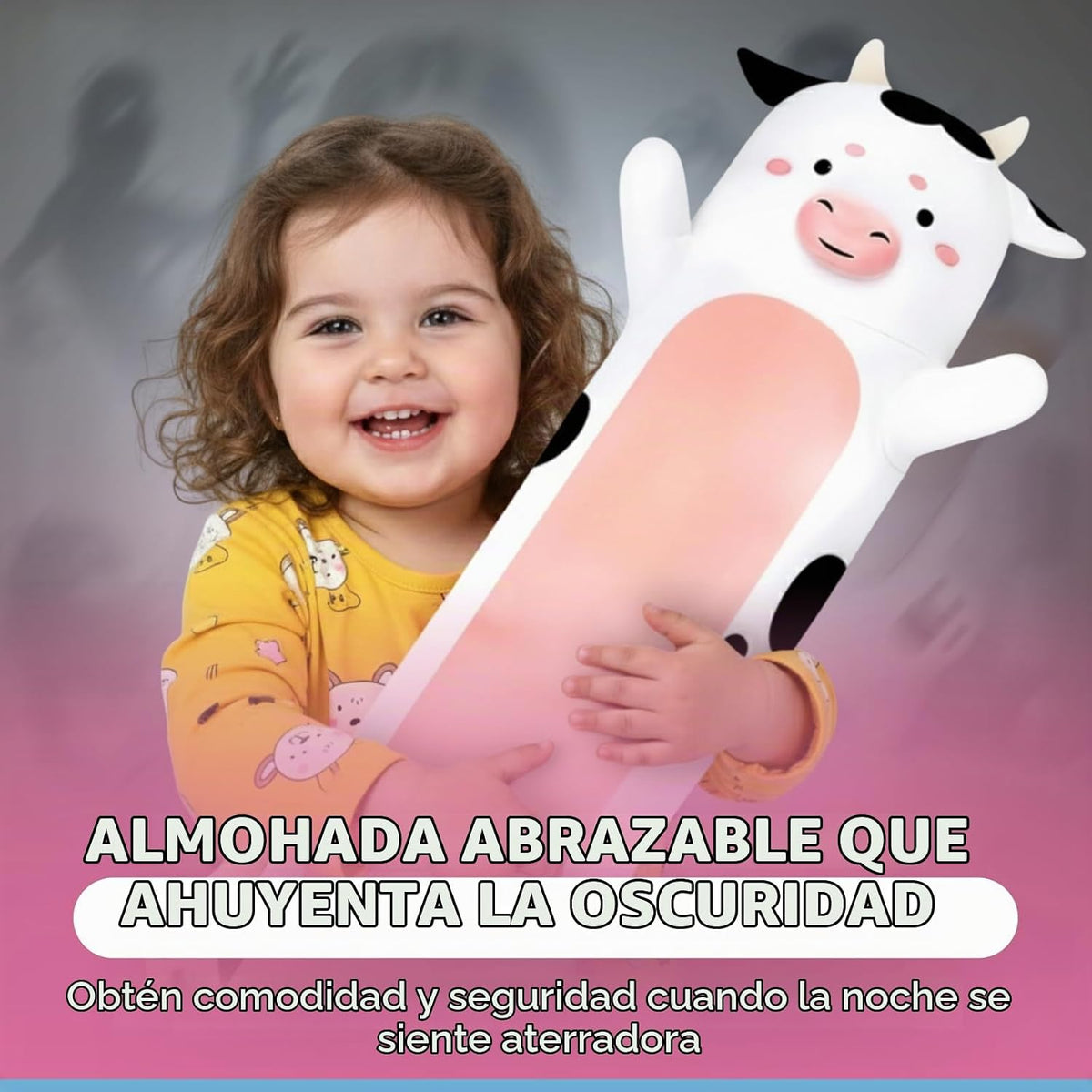 Cuddle Paws Almohada Corporal de Felpa con Estampado de Vaca para N...