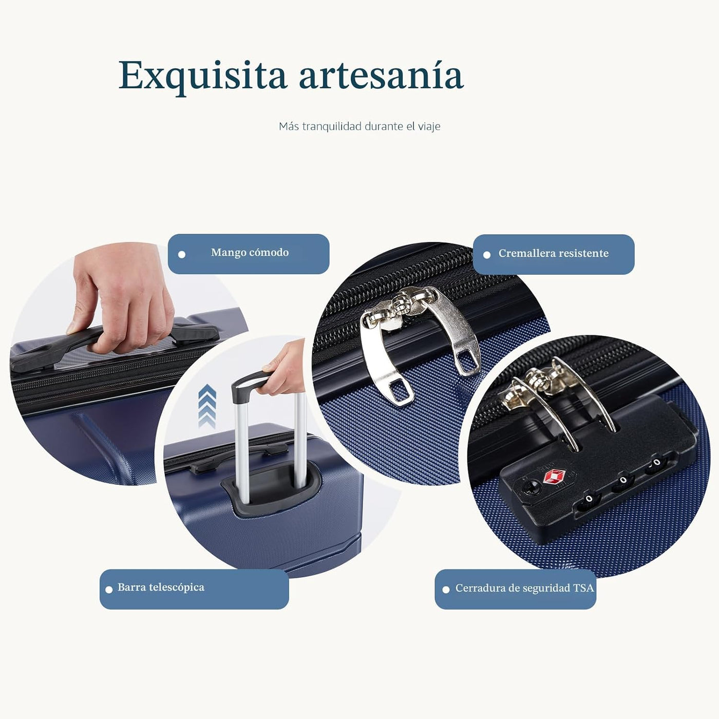 NEWBULIG Maletas con ruedas giratorias, ligeras, expandibles, de vi...