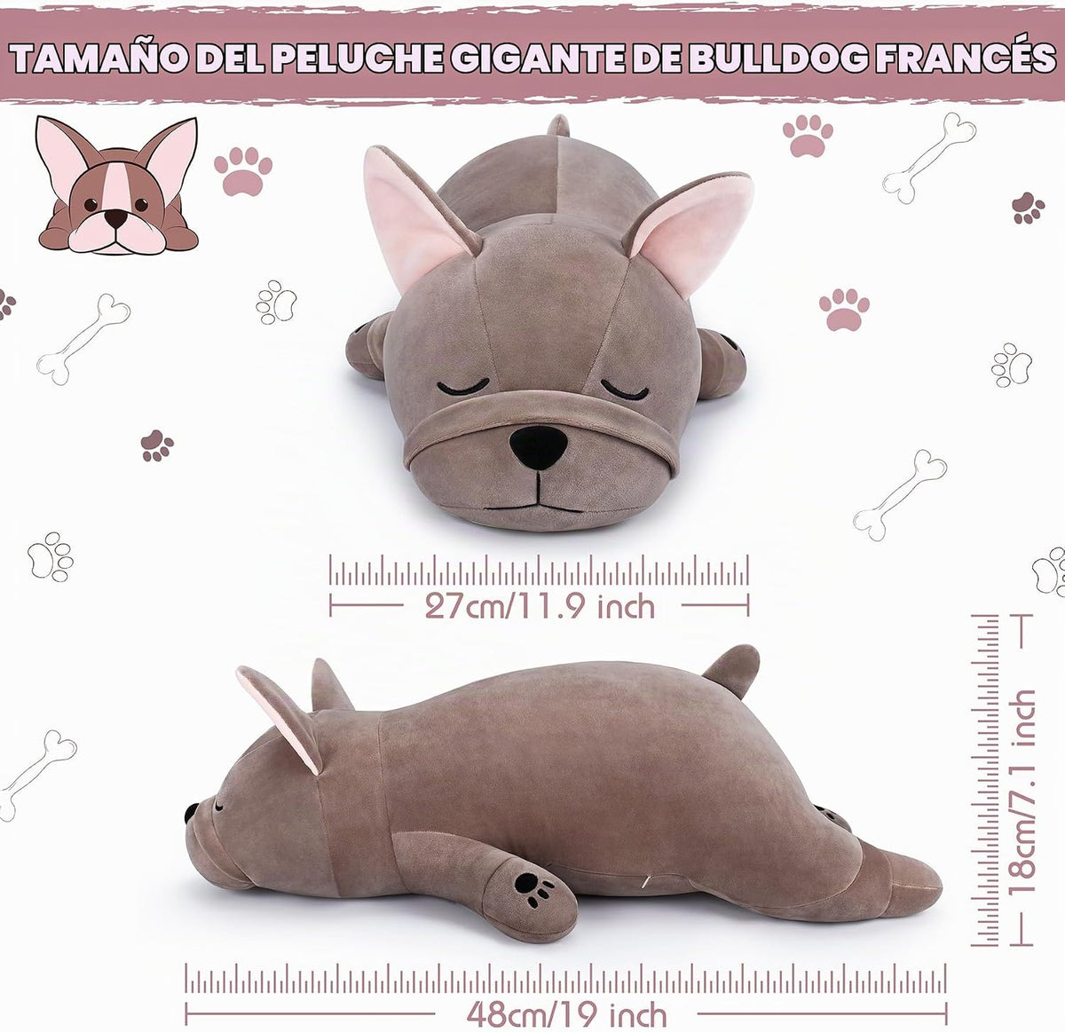 Auspicious beginning Peluche Relleno de Bulldog Francés Grande de 1...