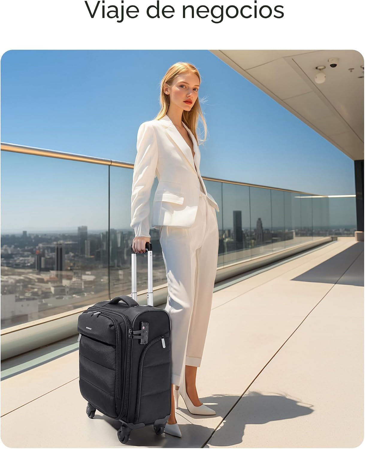 BAGSMART Equipaje de mano debajo del asiento aprobado por aerolínea...
