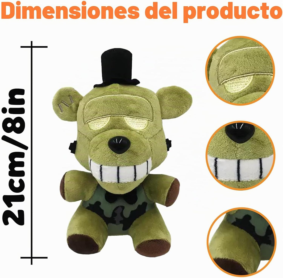 PLIIMONA Juego de 4 juguetes de peluche de animales de terror, anim...