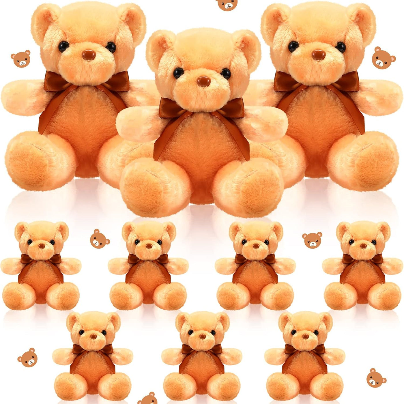 Skylety - 10 piezas de osos de peluche, paquete de animales de pelu...