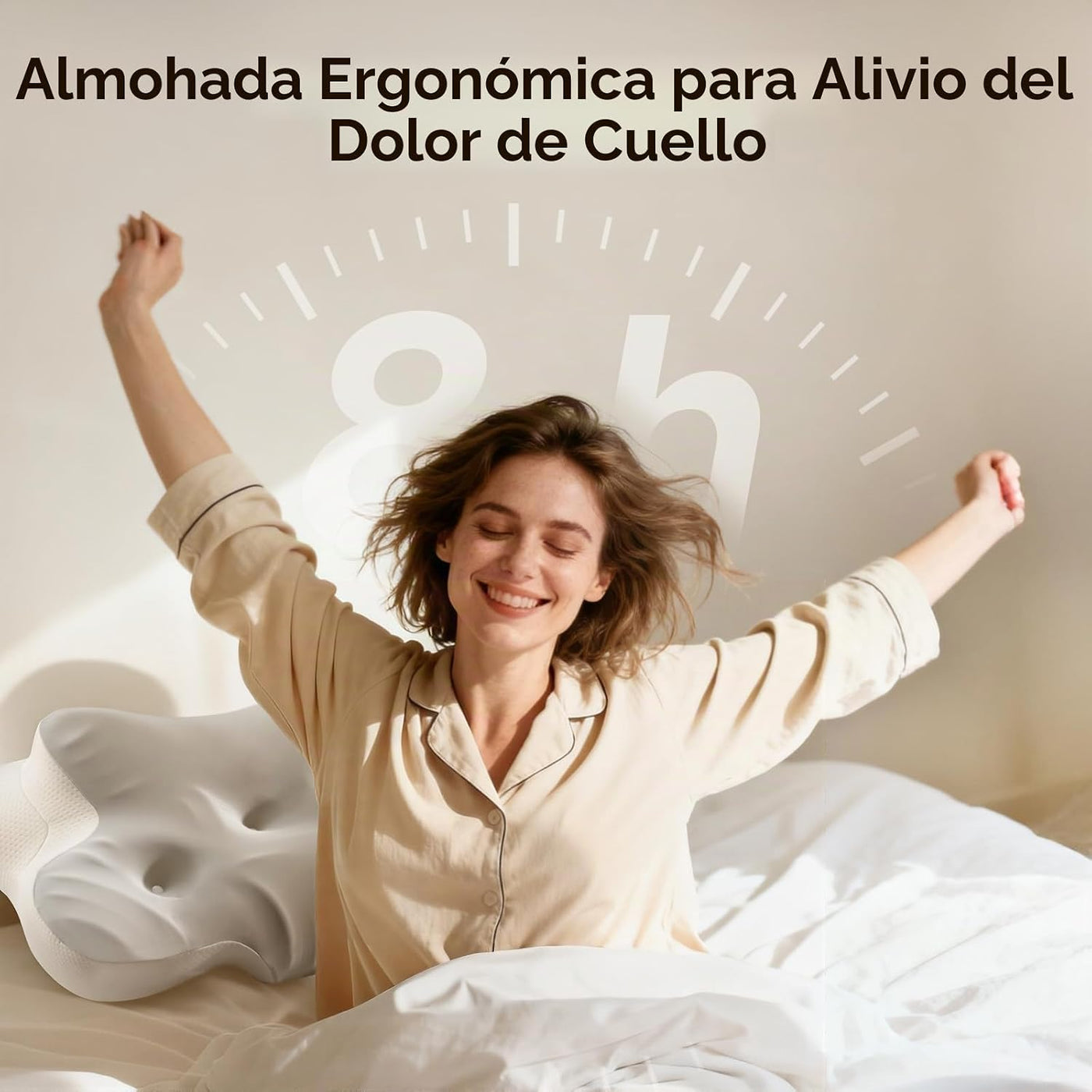 Almohada cervical para cuello y hombro, almohadas ergonómicas de es...