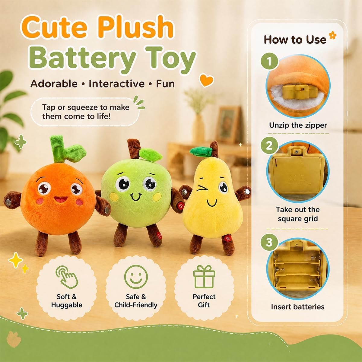 EASYFORALL Juguetes sensoriales musicales Juguete de peluche musica...