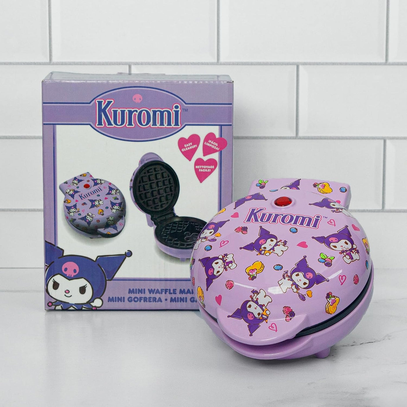Uncanny Brands Hello Kitty Kuromi Mini Waffle Maker - Cocina con tu...