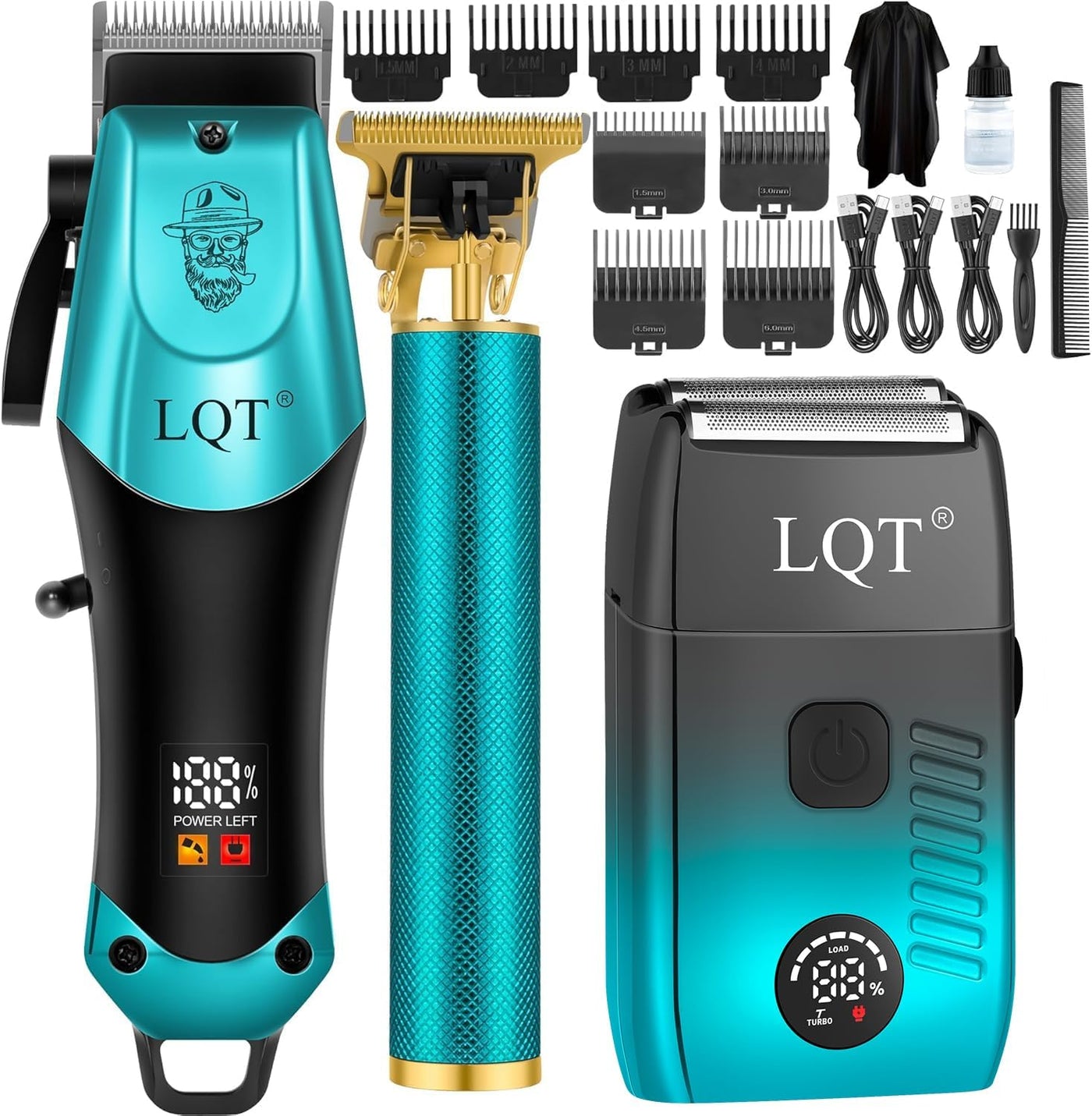 LQT Cortapelos para hombres profesionales, kits y juegos de recorta...