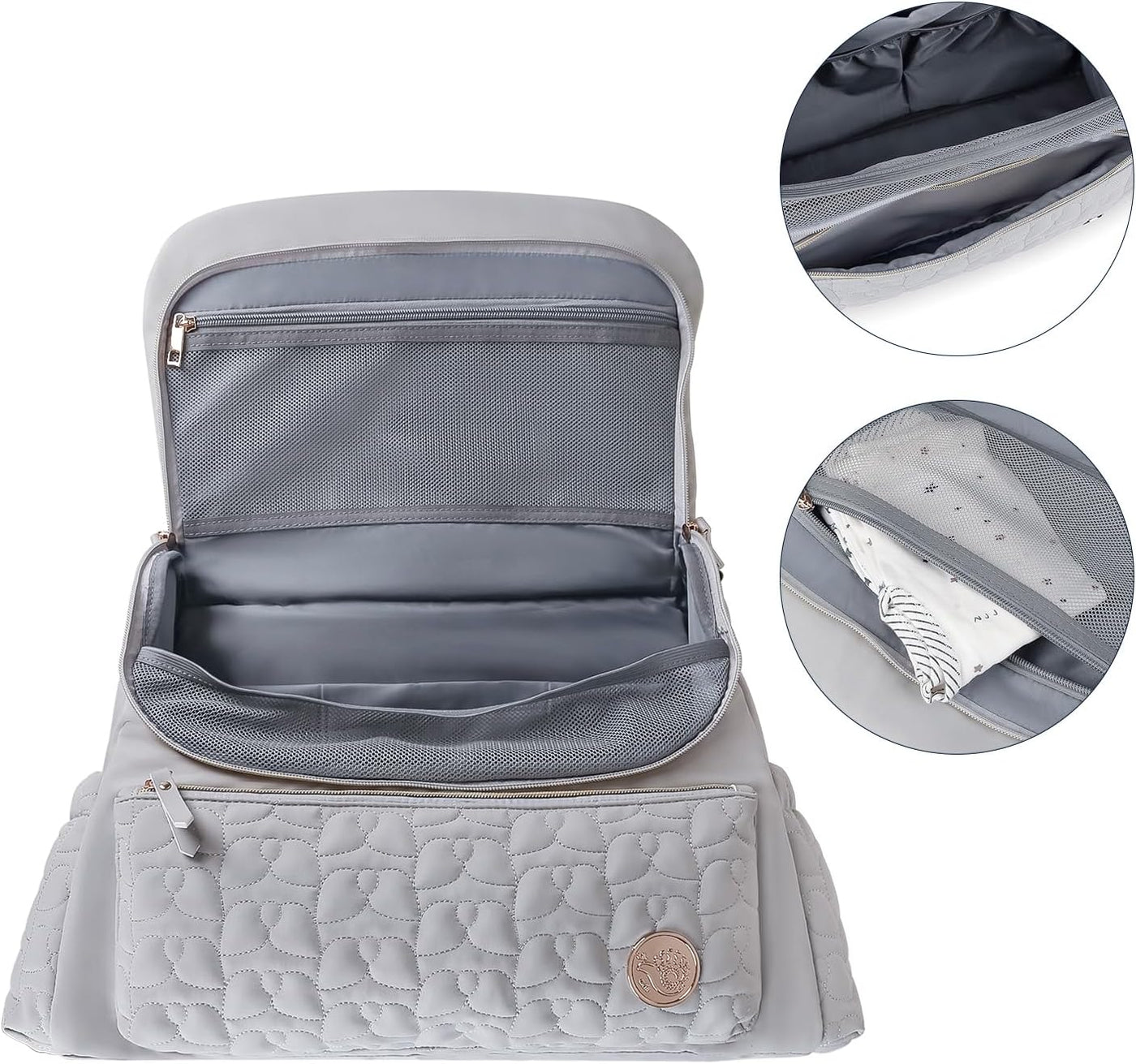 Lmbabter Mochila para Pañales Convertible Bolsa Mensajero Mochila d...
