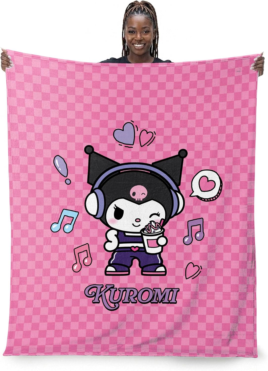Kuromi - Manta de 46 x 60 pulgadas, con licencia oficial, manta de...