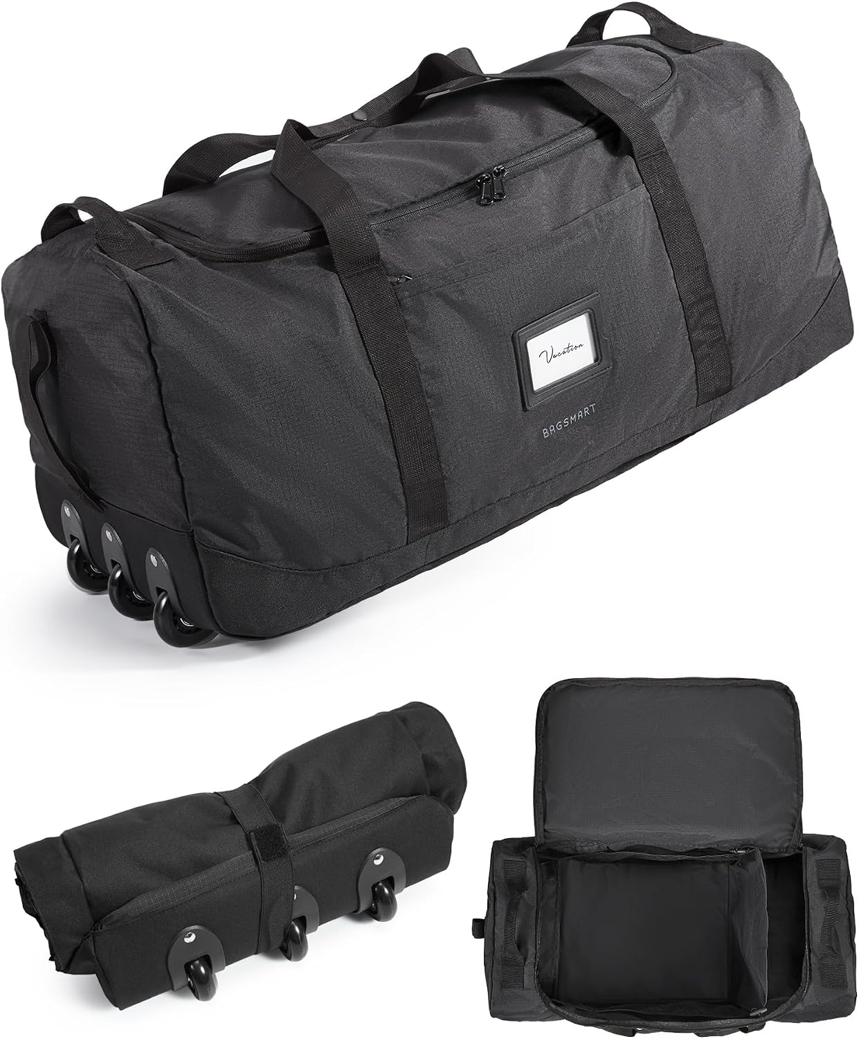 BAGSMART Bolsa de viaje plegable 83L, equipaje grande para viajes |...