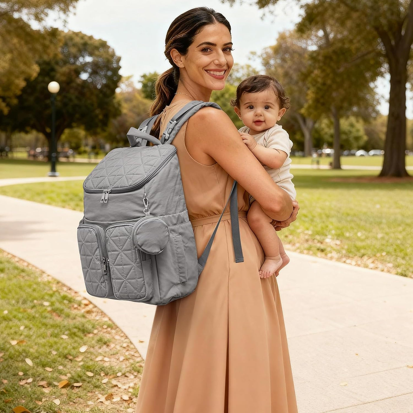 G4Free Mochila para pañales para mamás papás y mamás, bolsa de viaj...