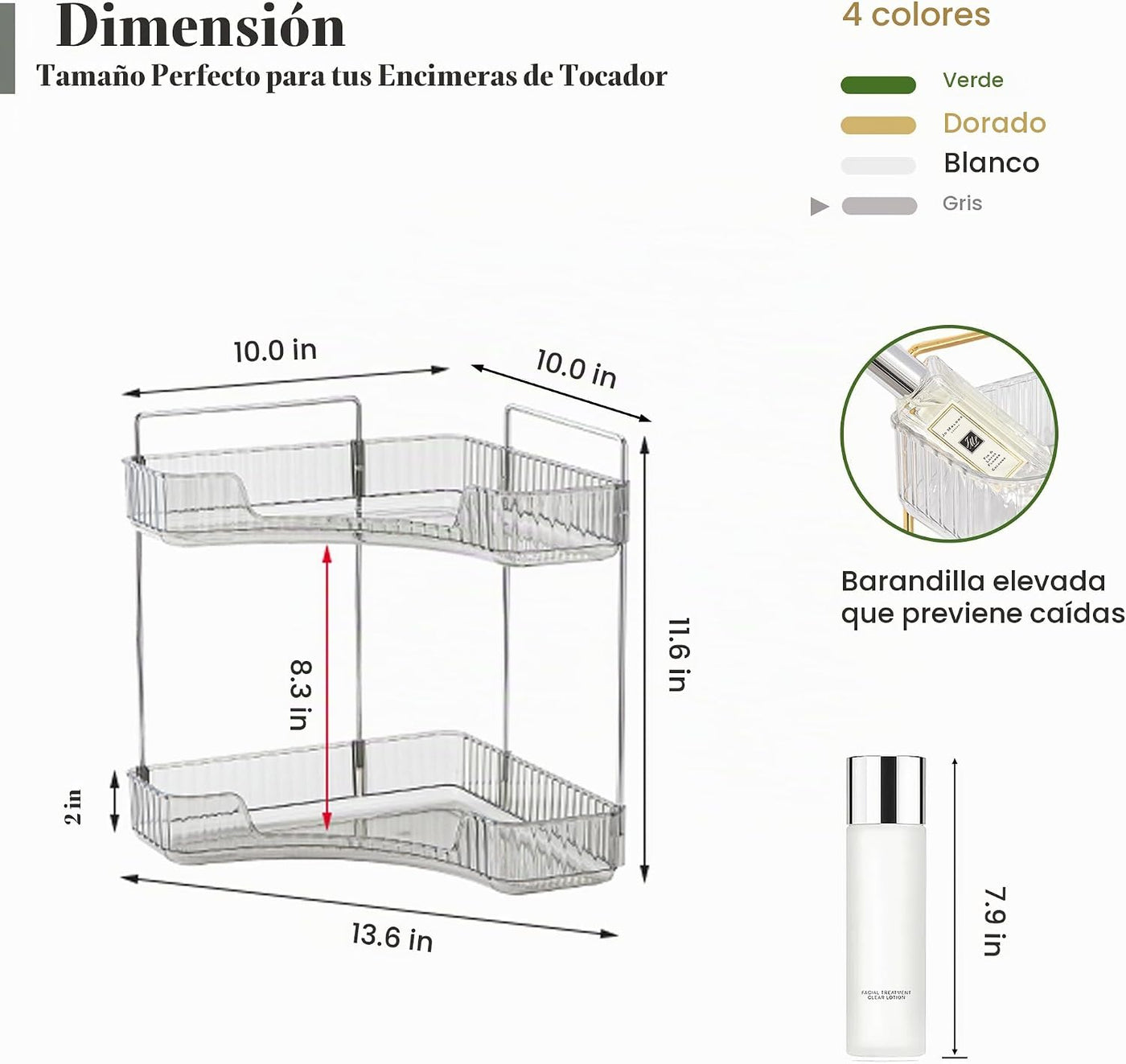 Aveniee Organizador de Esquina para Encimera de Baño, Estante de En...
