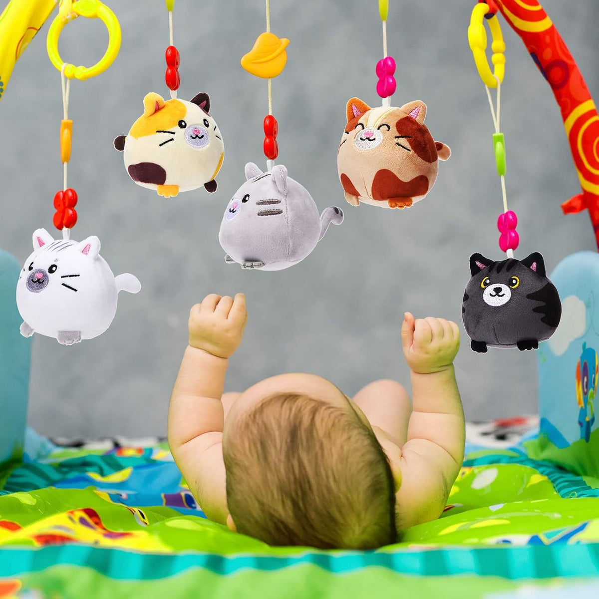 Libima 9 piezas mini llaveros de animales de peluche de 3.15 pulgad...
